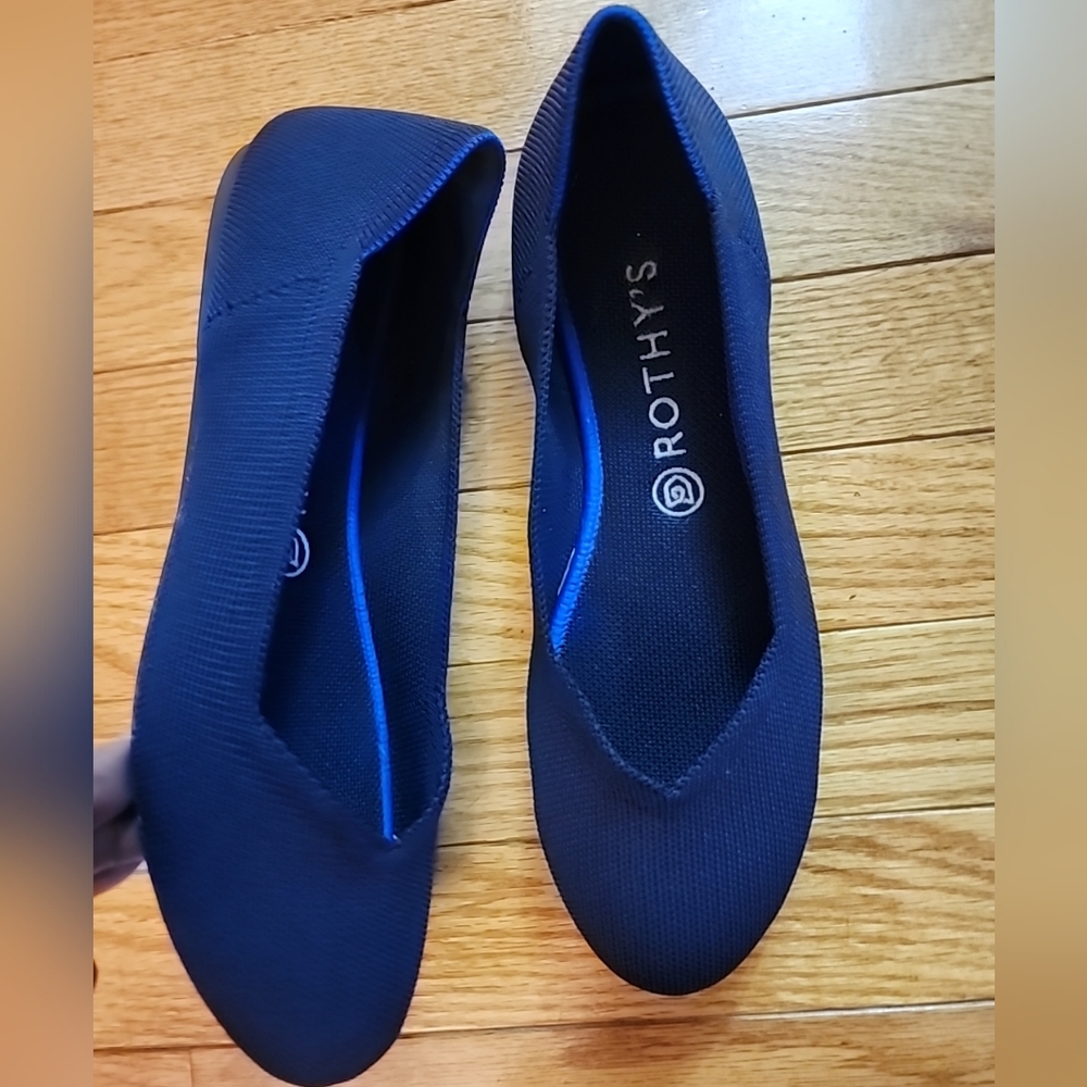 Rothys Navy Blue Ballet Flat Shoes - Picture 3 of 8